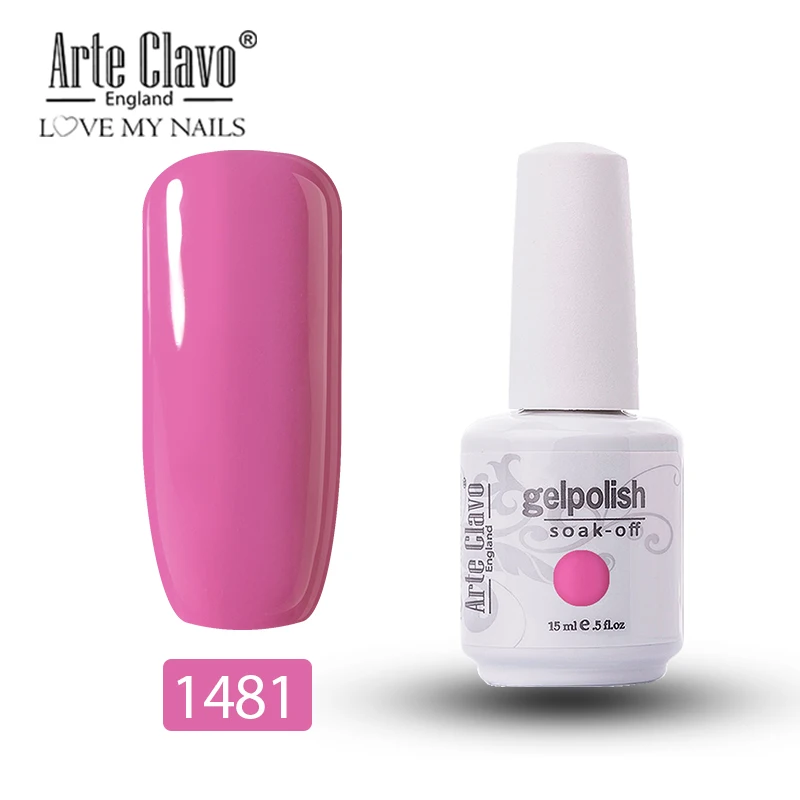 1481 Arte Clavo 15 мл 244 Цвет УФ-гель для ногтей База Светодиодный Гель-лак для ногтей Гибридный впитывающий лак для ногтей Краска Гель-лак Gellack - Цвет: 1481
