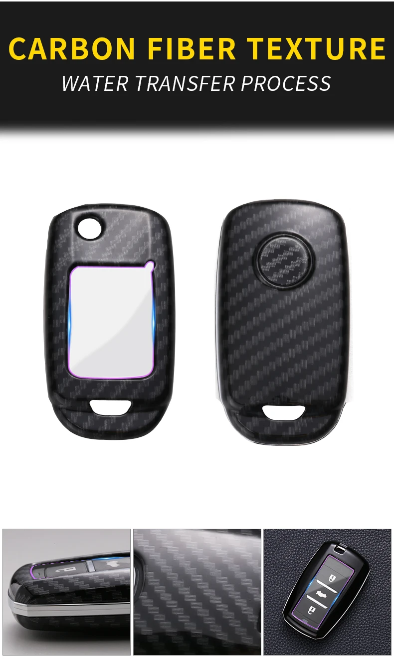 Carbon Fiber Car Smart Key Cover Case Fob For Changan CS75 EADO CS35 RAETON CS15 V3 V5 V7 2020 2021 Protect Shell Accessories - H70d4f62d1d8d4d618cbdcda96fe04e71n