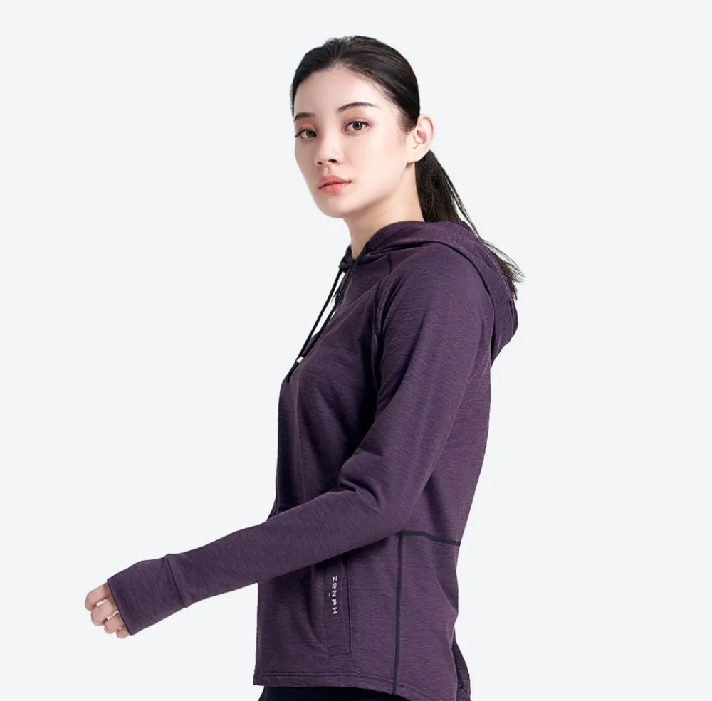 Xiaomi, новинка, ZENPH, Женский мягкий, Высокоэластичный, для бега, тренировки, фитнеса, тренировочный костюм, длинный рукав, рубашки, женский спортивный костюм