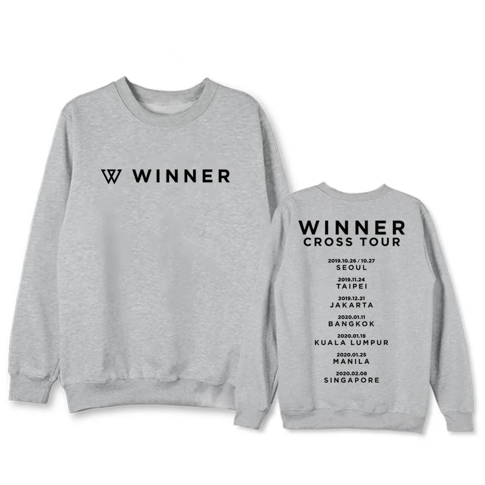 WINNER розовая одежда толстовки kpop harajuku толстовка зимнее пальто для женщин хлопок Letter2019 Мужская Корейская версия весна осень - Цвет: thin