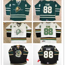 Лондонский Рыцари#88 Патрик Кейн Зеленый Белый Черный Возврат хоккейная Джерси Вышивка сшитая настроить любой номер и имя