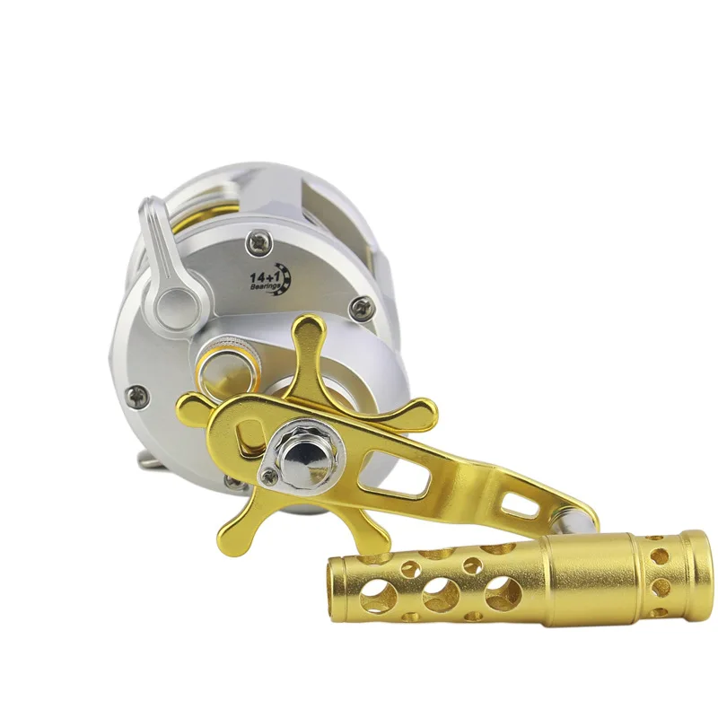  3000s 4000s 5000s Cast Drum Wheel 15kg Drag Power 14 BB Distant Wheel Anchor Fishing Reel Trolling 