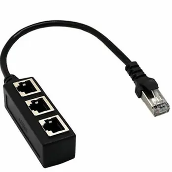 

Exquisitely Designed Durable 1 To 3 Port Ethernet Switch RJ45 Y Splitter Adapter Cable for CAT 5/CAT 6 LAN