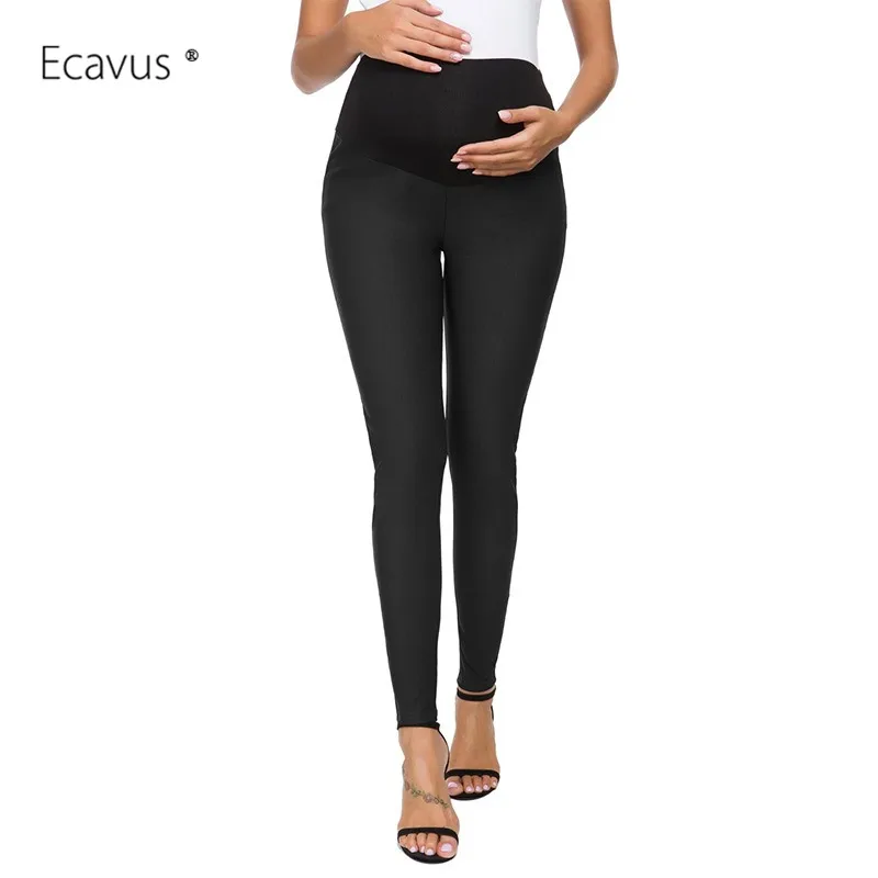 Женские брюки для беременных с завышенной талией, удобный стрейч, брюки для беременных, укороченные Леггинсы с высокой талией