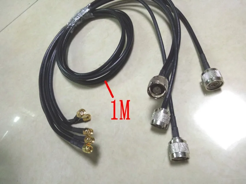 10 шт. N штекер SMA штекер M/M штекер RF коаксиальный RG58 кабель 1 м
