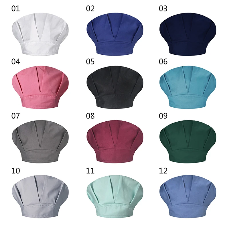 24Styles Elastic Nurse Hat Cotton Adjustable Love Print Bouffant Oil-proof Dust-proof Surgical Hat Hair Cover Medical Equipment