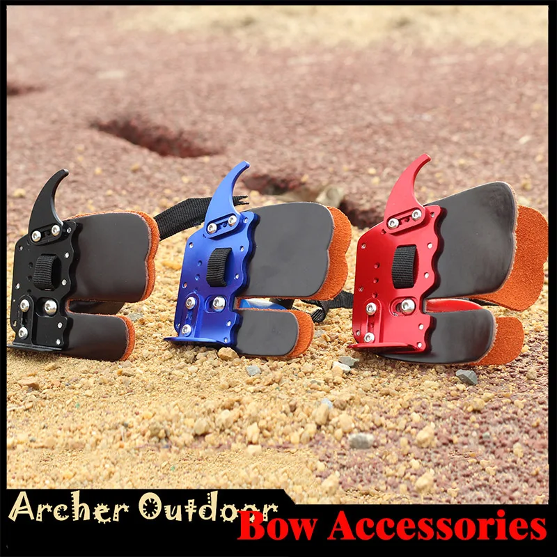 

3 Colors Cow Leather Finger Guard Protection Finger Glove Target Pad Hunting Bow For Archery Finger Protector Accessories