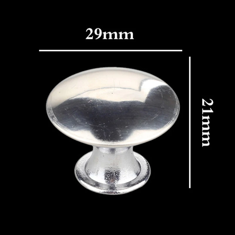 

20 Pack Of Stainless Steel Cabinet Wardrobe Hardware Round Mushroom Knobs