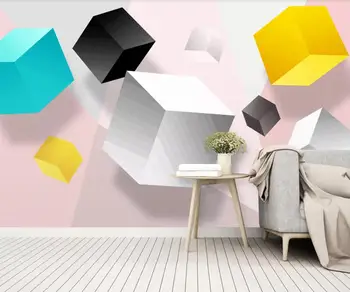 

Abstract Geometric Square Wallpaper Wall Mural 3D Large Photo Wallpaper Home Wall Decor Novelty Wall Paper Wallcovering