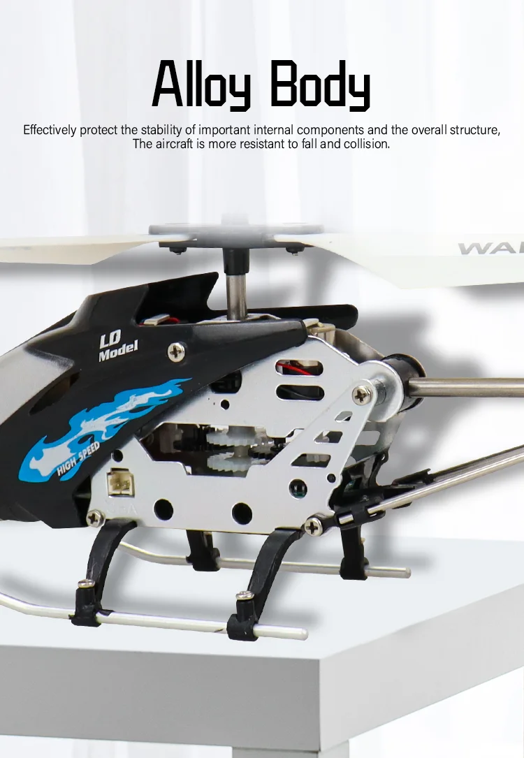 LD-Model Rc Helicopter, Alloy Body Effectively protect the stability of important internal components and the overall structure .