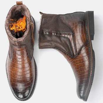 

Wootten men winter shoes 2020 warm Comfortable Non-Slip Fashion men winter boots