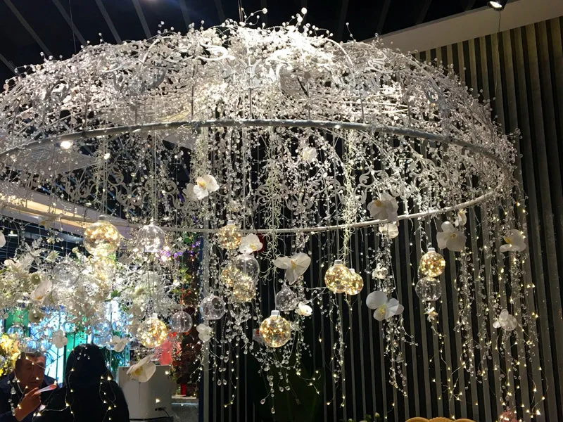 1.2M Garland Strand Hanging Acrylic Crystal Bead Curtain Chains DIY Party Tree Wedding Centerpiece Decor | Дом и сад