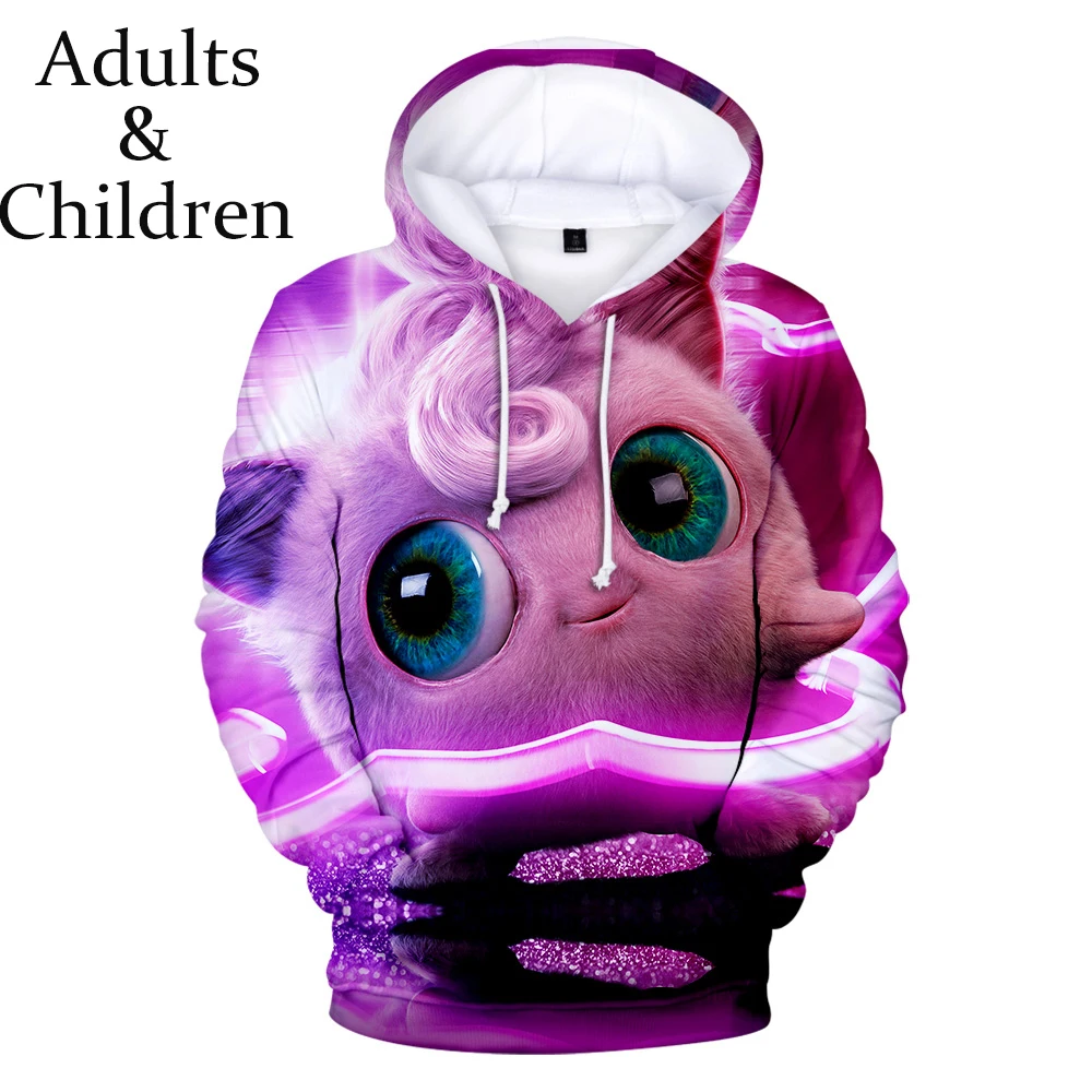 Autumn Pokemon Detective Pikachu 3D Hoodies Men Streetwear children's Sweatshirt 3D Hoodies boy's/girl's Long Sleeve Kids Hoodie
