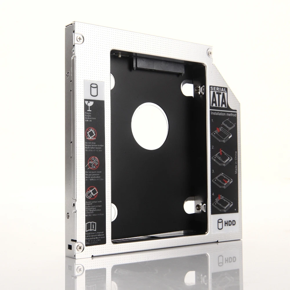 

12.7mm 2nd HDD SSD Hard Drive Optical bay Caddy Frame Adapter for Lenovo ThinkPad E520 E530 E435 E535 E430 E420 E425