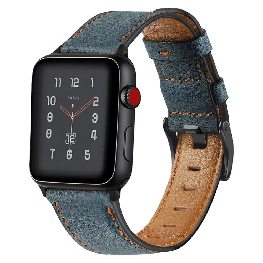 

Retro Real Leather Band For Apple Watch 38mm 40mm 42mm 44mm Bracelet Belt Leather For Apple iWatch Band Series 1 2 3 4 5 Strap