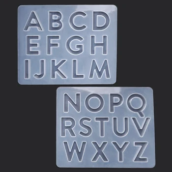 

2pcs/set English Alphabet Letters Silicone Mold DIY Resin Epoxy Decoration Mold Art Supplies Resin Mold