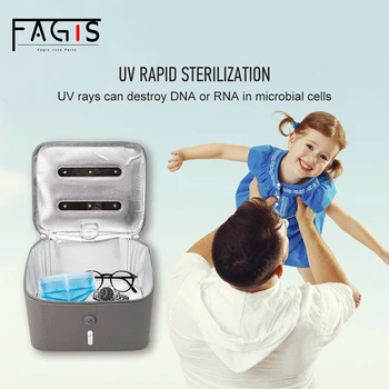 

Fagis UV Sterilizer Professional Disinfection Bag Underwear Baby Bottle Toy Mask Sterilizer With UVC Lamps 12 LED Lights