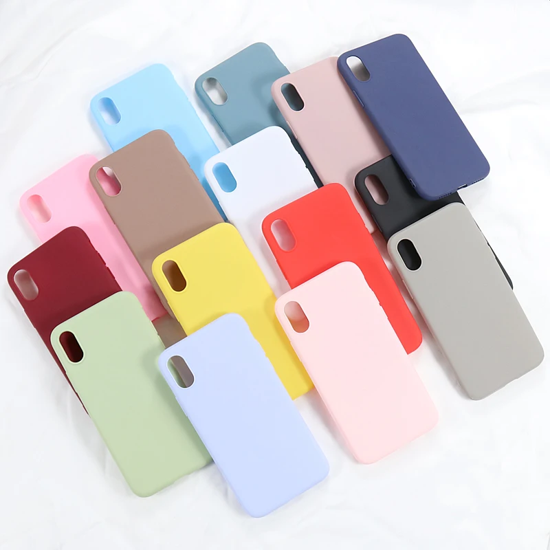 

Slim Silicone Case For Huawei Honor 20 Pro 20i 10i Nova 5i Mate 20 Pro Mate 10 Lite On Honor 8X 7A Pro Candy Color Back Cover