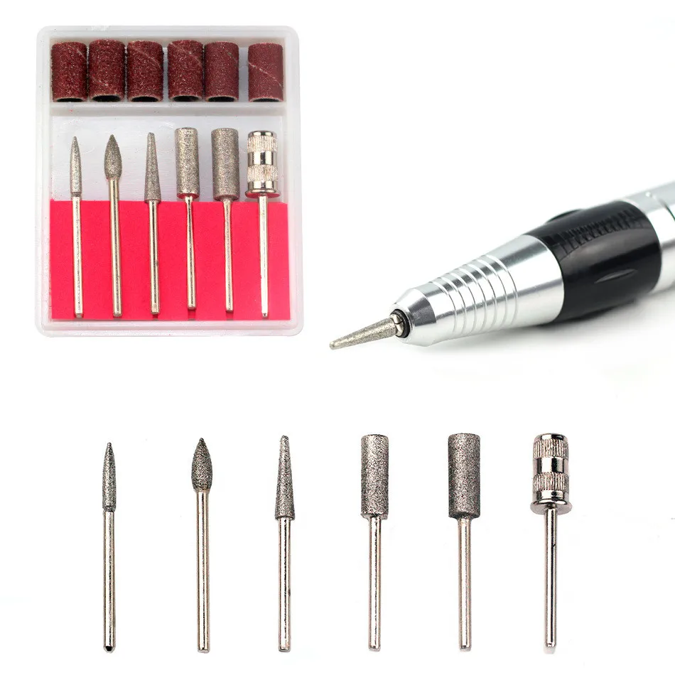 Máquina da Broca Banda para Gel Lixa de Unha Ferramenta para Manicure Rpm com 150x Elétrica Manicure Lixar Polonês Escultura 25000 10 Brocas elétricas p/ manicure e acessórios