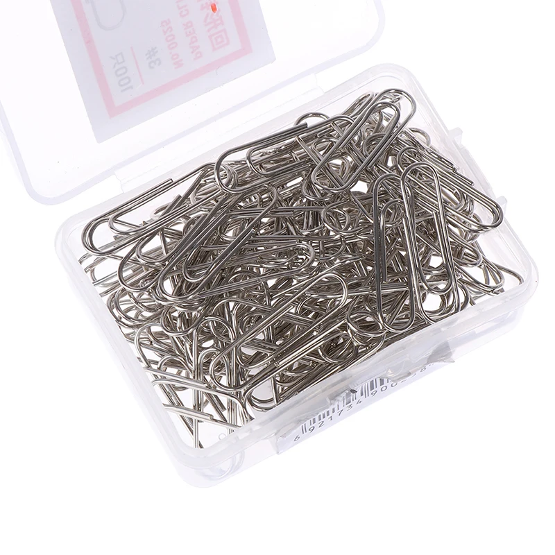100x 29MM sliver clip bookmark metal paper clips patchwork clip office supply