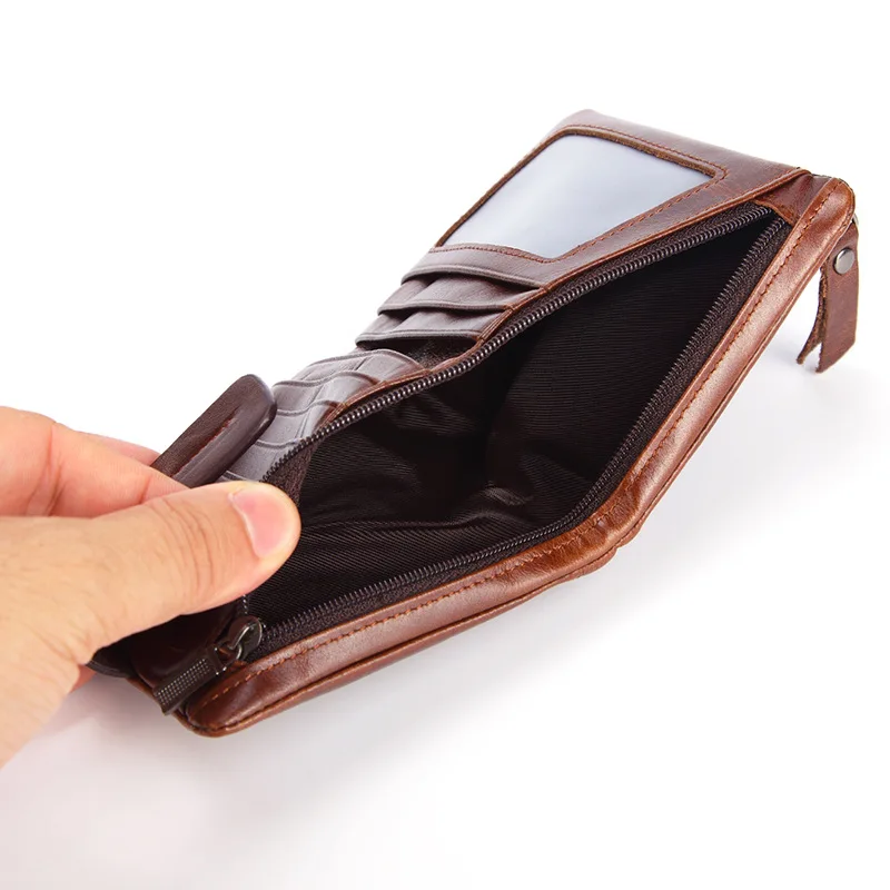 homens com zíper moeda bolso fivela desgin