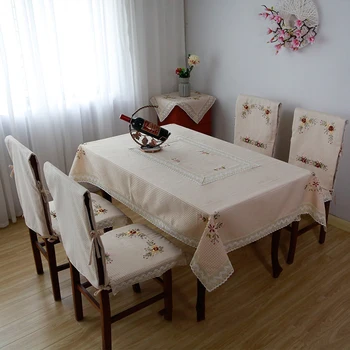 

fu xiu Bedroom Hand Embroidery Ribbon Embroidery Universal Tablecloth a Generation of Fat Custom Cotton cha ji bu Table Cloth