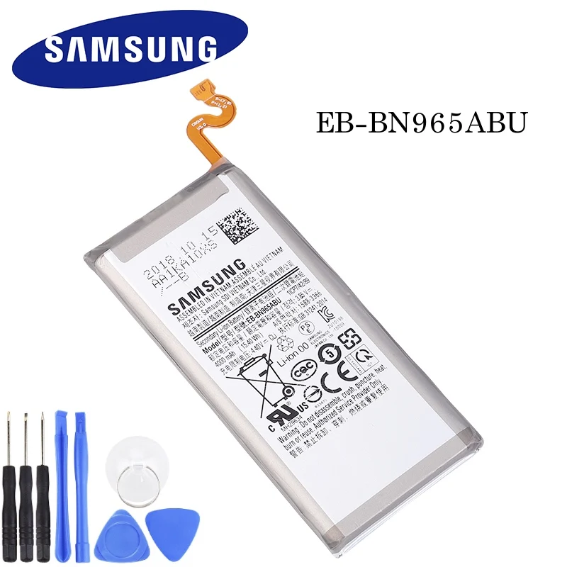 Оригинальная запасная батарея Samsung для Galaxy Note9 Note 9 N9600 SM EB BN965ABU аккумулятор 4000 мАч|Аккумуляторы мобильных