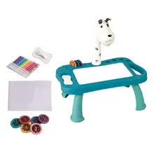Planche à dessin de Projection pour enfants, apprentissage artistique, Table de dessin pour enfants, Trace et dessin, jouet effaçable