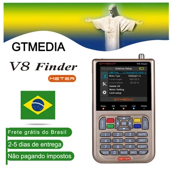 

[Brazil]GTMEDIA V8 Finder DVB-S2/S2X Digital Satellite Finder High Definition 1080P HD ACM Sat Finder Meter with 3000mA Battery