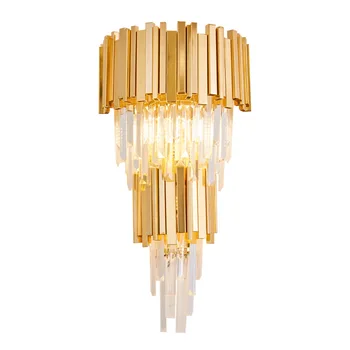 

modern glass wall sconces crystal lampes suspendues blue wall light led rope living room dining room aisle wall lamp