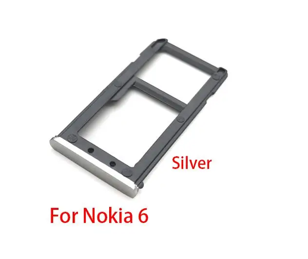 50 шт./лот слот для sim-карты лоток для карт SD Держатель адаптер для Nokia 6 8 7 Plus/5,1 Plus X5 - Цвет: 6 silver