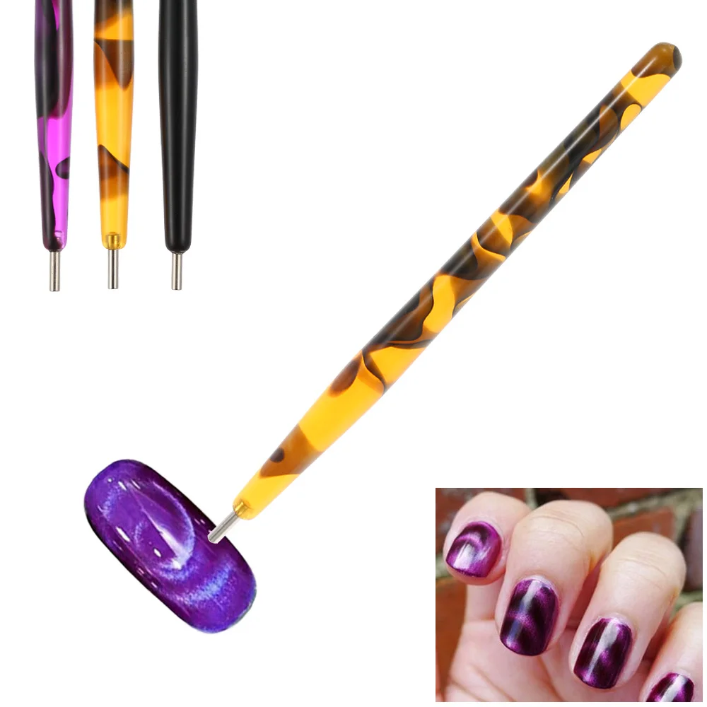 Nail Art расставляющая Ручка Кисть Волшебная 3D живопись Магнитная гелевая ручка для ногтей кошачьи Глаза Лак для ногтей инструмент для маникюра сделай сам