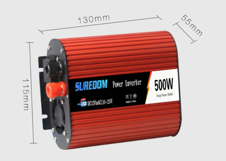 Двойной USB 500 Вт DC 12 В/24 В к AC 120 В/220 В автомобильный инвертор зарядное устройство адаптер конвертер Модифицированная синусоида