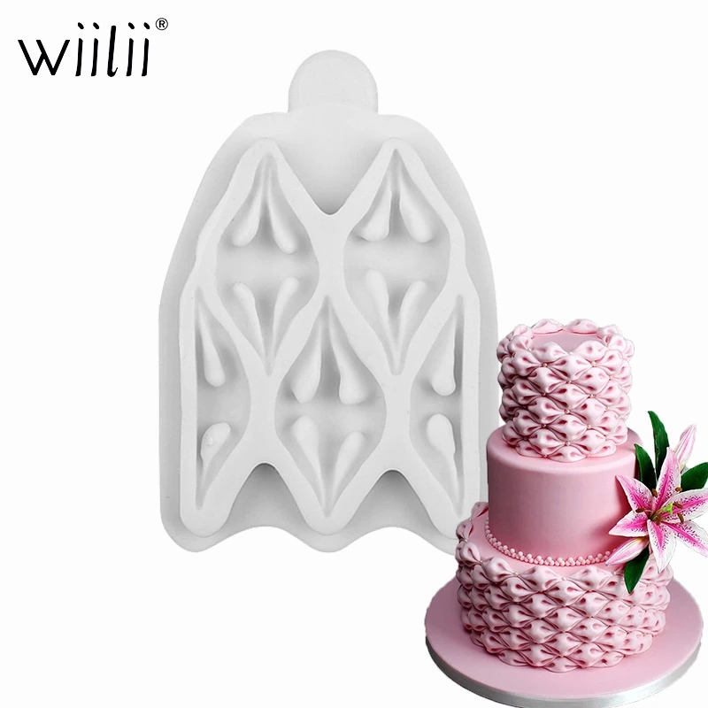 

Easy Fabric Puff Silicone Molds Fondant Cakes Decorating Tools DIY Sugarcrafts Chocolate Baking Mould Cakes Gumpaste Fimo