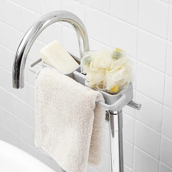 

Kitchen Sink Faucet Sponge Soap Storage Organizer Cloth Drain Rack Holder Shelf Adjustable Bathroom Holder Sink Kitchen Accesso