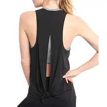 Новинка, женские сексуальные спортивные однотонные футболки для йоги с открытой спиной, топы для тренировок, топы для фитнеса, женские спортивные рубашки