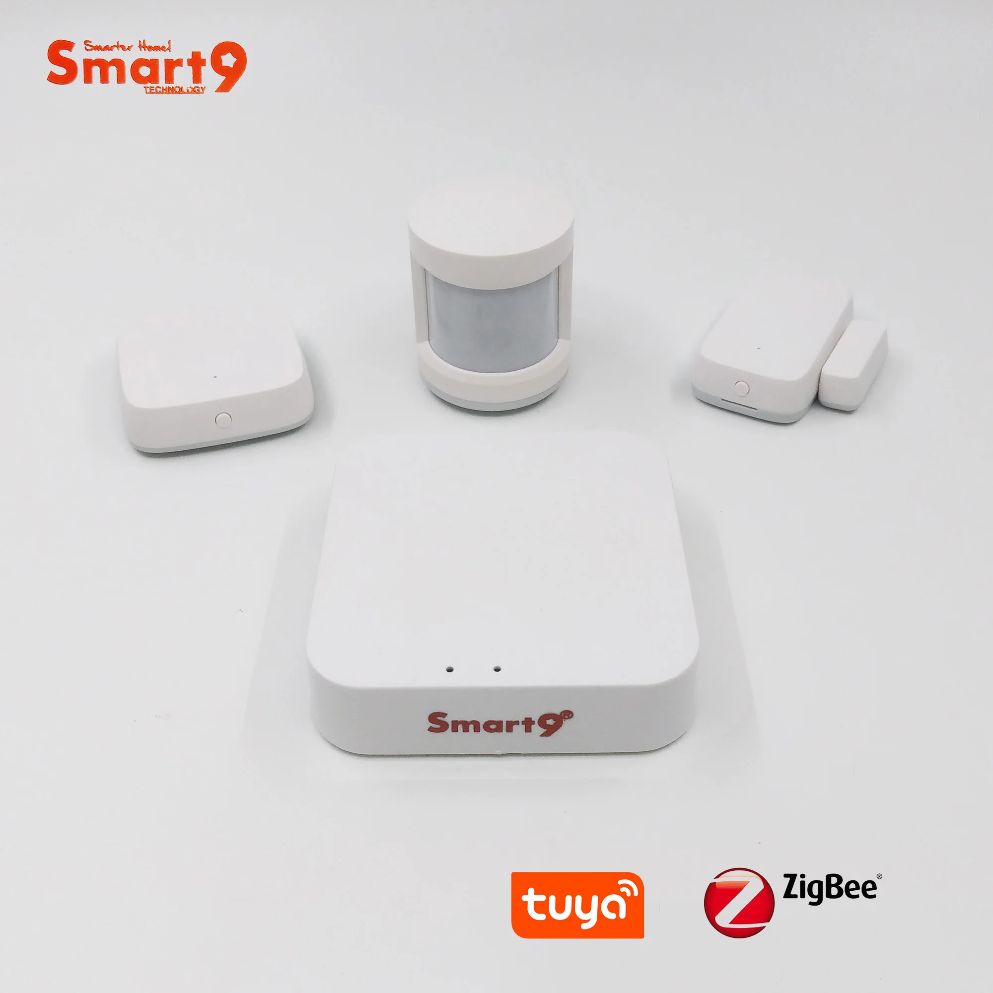 Smart9 smartome Kit B Mini TuYa ZigBee Hub + PIR дверь датчик температуры управление через приложение