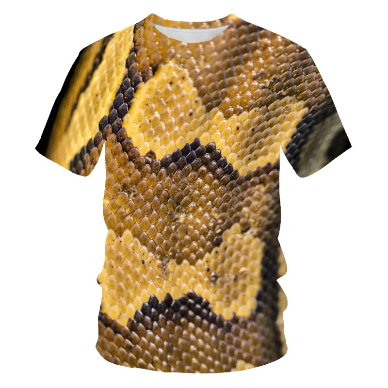 Змеиный узор 3D принт серый зеленый змеиная Футболка мужская женская модная