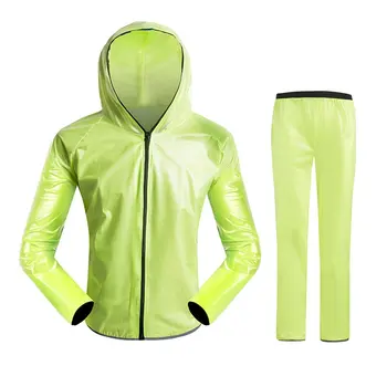 

Unisex Super Light Hooded Split Sport Clothes Waterproof Raincoat Riding Bicycle Bike Cycling Rain Suit Jerseys Drop Shipping