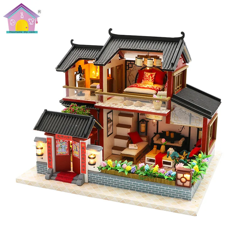 

Hoomeda-diy DIY Hut Educational Architecture Model Assembled Chinese-style Courtyard Handmade Birthday Gift