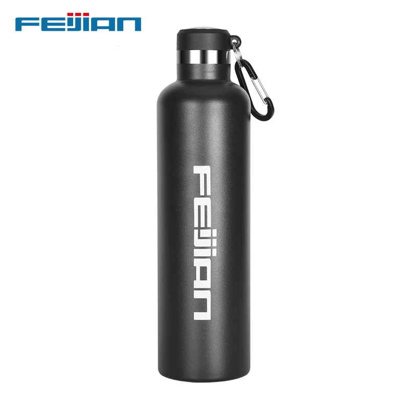 

FEIJIAN Classic Sport Fitness Black 750-1000ML Stainless Steel Vacuum Flask Tumbler Handgrip Portable Outdoor Dinkware Water