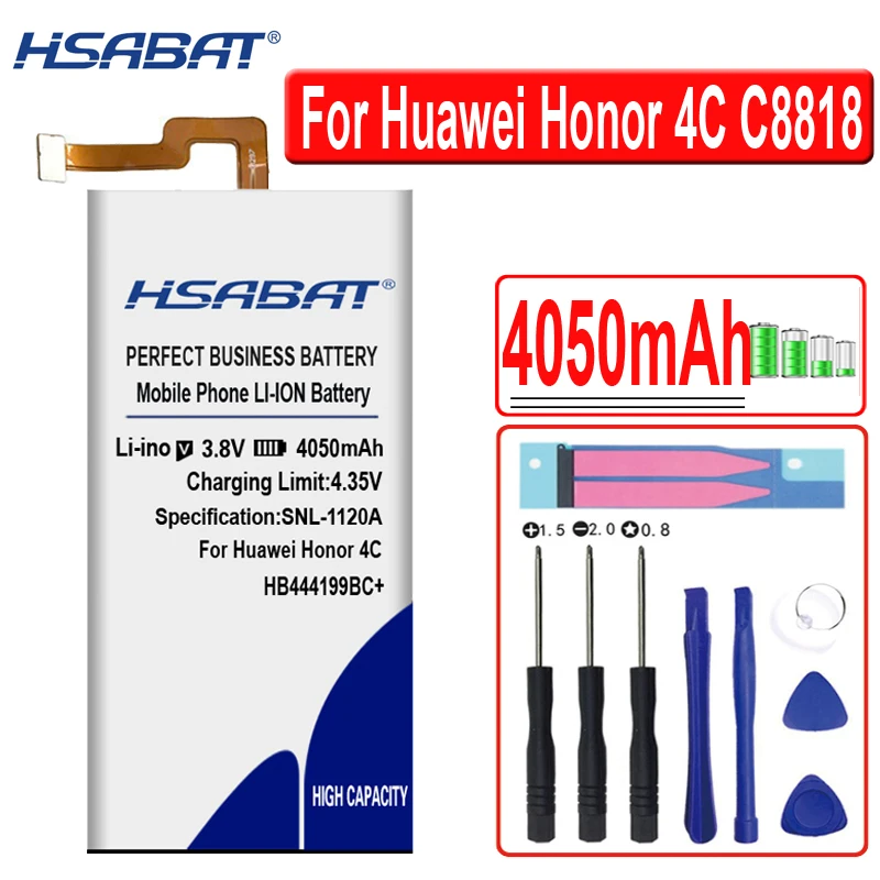 Аккумулятор HSABAT HB444199EBC + 4050 мАч для Huawei Honor 4C C8818 CHM CL00|Аккумуляторы мобильных