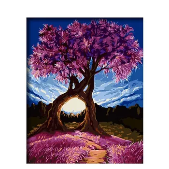 

SDOYUNO wishing trees oil painting by numbers for adults DIY frame art supplies coloring by numbers unique gift for home decor