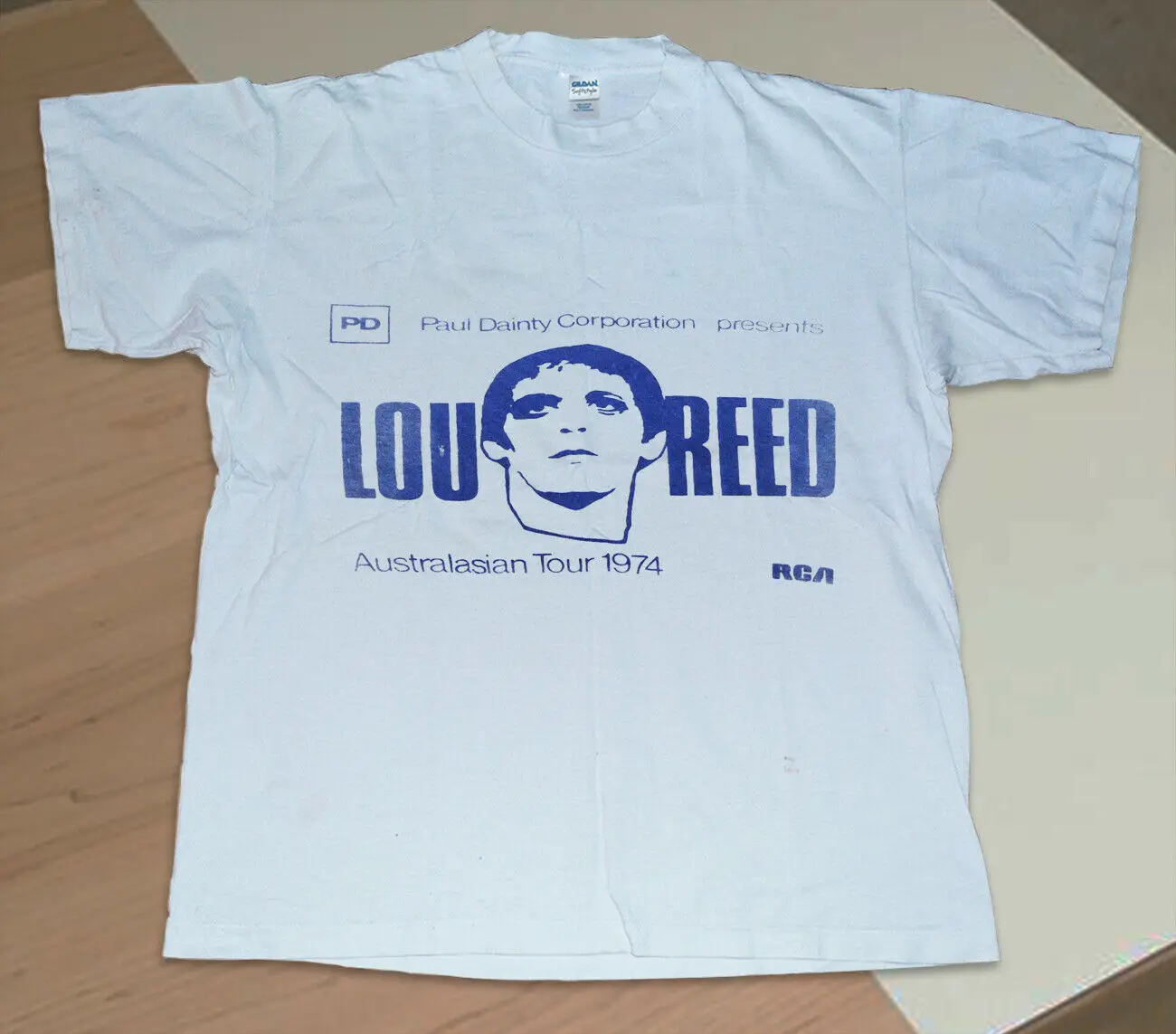 Vintage Lou Reed T Shirt Rare 1974 tournée australienne Concert Tee ...