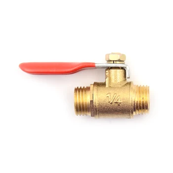

HUXUAN 1/4'' PT Male 12mm Threaded to 8mm Hose Lever Handle Brass Metal Ball Valves DIY Home Tools