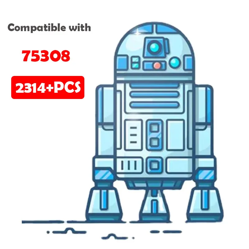 2021 New Star Plan Robot Compatible 75308 Building Blocks 2314PCS Bricks Educational Construct Toys Birthday XMAS Gifts For Kid | Игрушки и