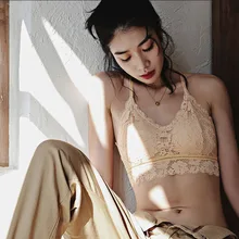 Женские кружевные топы, сексуальные кружевные открытые Цветочные лифчики, красивое нижнее белье для спины, Бралетт, обрезанный Топ