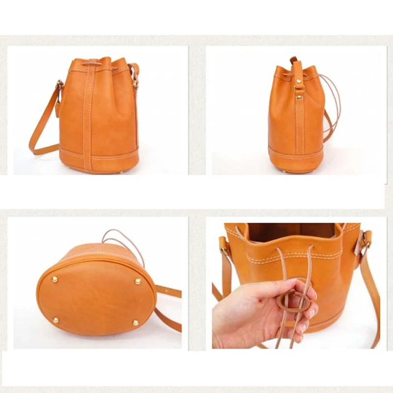 DIY leather craft bucket bag kraft paper stencil template pattern 500gsm leather sewing kit,leather craft template,sewing template