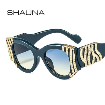 

SHAUNA Fashion Heavy Metal Women Cat Eye Sunglasses UV400
