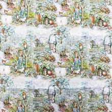 140cm Width Rabbit Bird Kitchen Garden Cotton Fabric for Baby Girl Clothes Hometextile Bedding Set Cushion Cover DIY-BK621